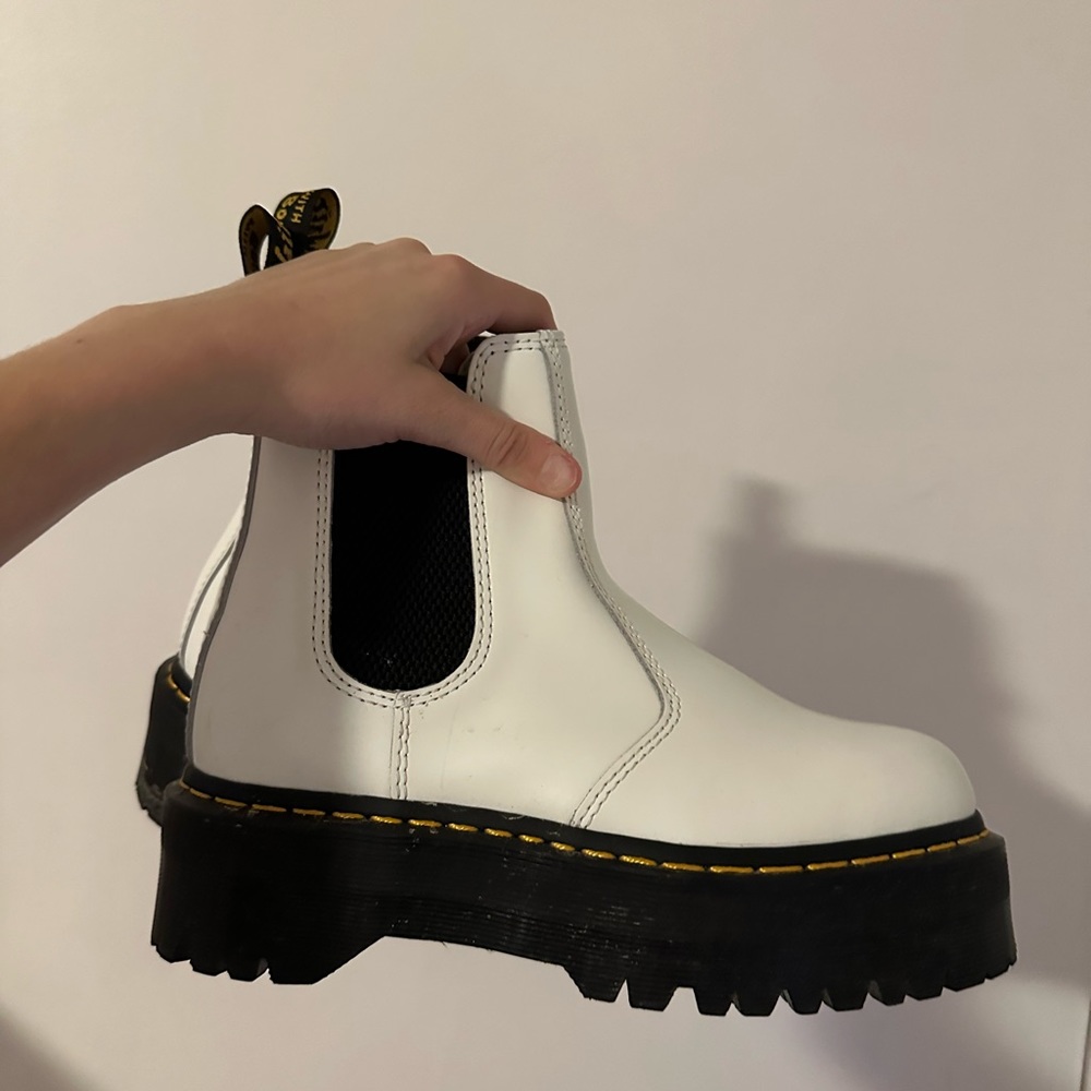 Doc martins Chelsea white boots